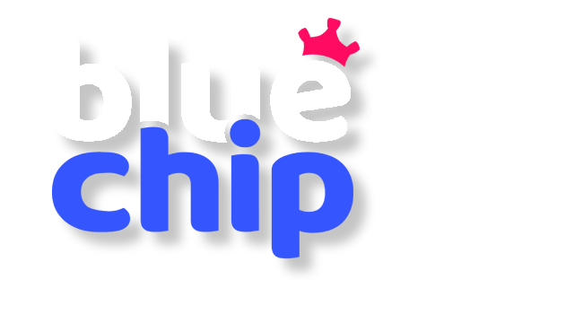 Logotipos do cassino Bluechip e do jogo Aviator